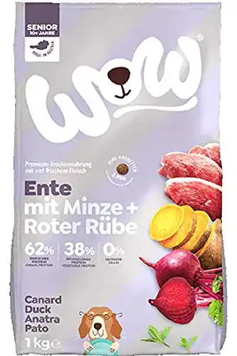 Wow-Hundefutter wow Trockenfutter Senior mit Ente, 6X 1kg