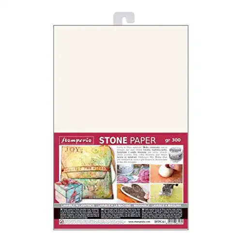 Steinpapier STAMPERIA DFPCA4 Größe A4, Silicium Papier, Weiß