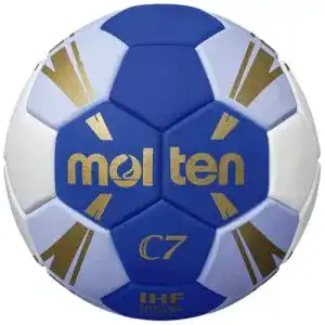 Handball GrÃ¶Ãe 0 Molten C7 Trainingsball blau/weiß/Gold 0