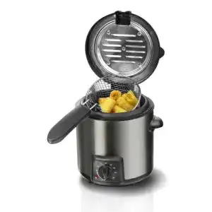 Mini-Fritteuse Steba DF 90, Fondue-Set, Edelstahlgehäuse, 1-2 Pers.