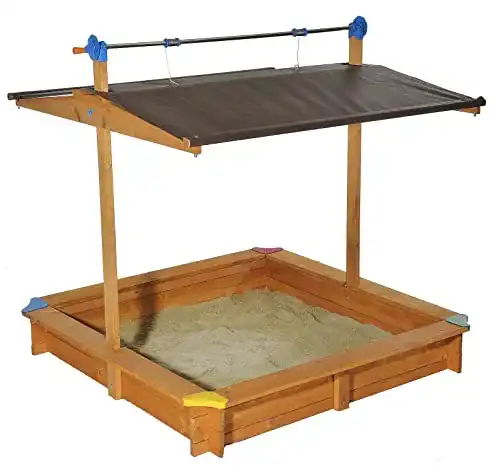 Sandkasten mit Dach GASPO 310016 – Holz Sandkasten Mickey