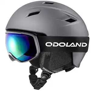 Snowboardhelm Odoland Skihelm und Skibrille Set