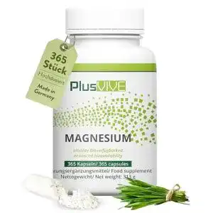 Magnesium hochdosiert Plusvive, Magnesium, 365 Kapseln