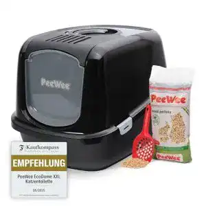 Katzenklo XXL PeeWee EcoDome, Katzentoilette Starter-Paket