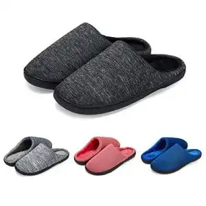Hausschuhe Herren LK LEKUNI Damen Pantoffeln Filzpantoffeln Memory