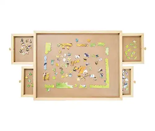 Puzzlebrett Mediashop Puzzle Tisch bis zu 500 Teile, 4 Schubladen