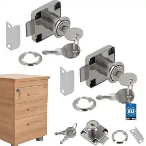 Möbelschloss KOTARBAU ® 2er Set 40x40mm zum Aufschrauben