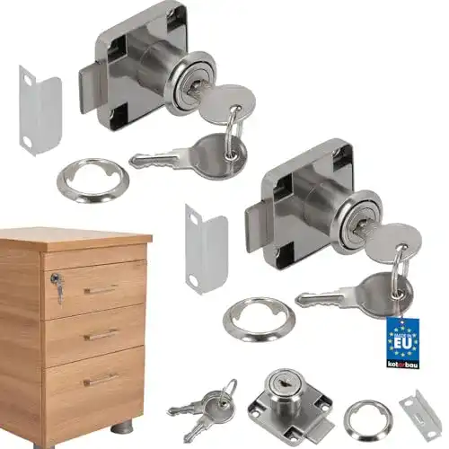 Möbelschloss KOTARBAU ® 2er Set 40x40mm zum Aufschrauben