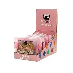 Vegane Kekse Kookie Cat Vanille Schokochip, 12 X 50g Multipack