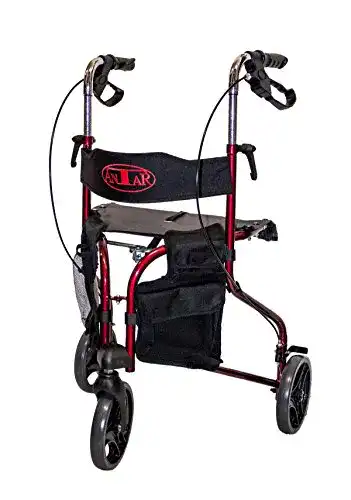 Antar-Rollator Antar 3 Rad Rollator mit Rückengurt und Tasche