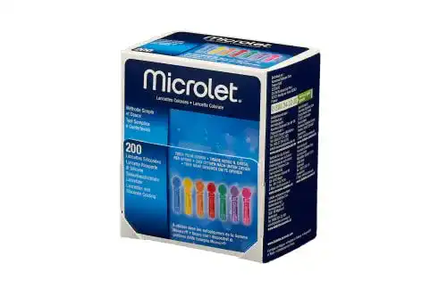 Lanzetten Bayer Microlet 200 Lancetas Color