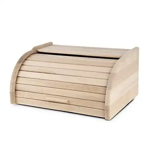 Brotkasten (Holz) bas Brotkasten mit Rolldeckel