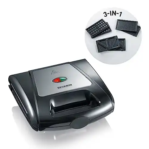 Die beste Sandwichmaker 3-in-1 SEVERIN Sandwich-Toaster, 1.000 W 2026 Test Bestseller Sandwichmaker 3-in-1 SEVERIN Sandwich-Toaster, 1.000 W