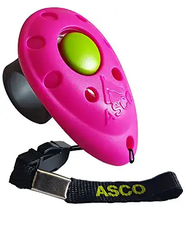 Clicker ASCO Premium, Hundetraining Klicker pink AC08F