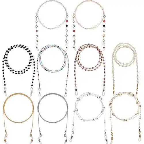 Brillenkette Frienda 10 Stück n Perlen Brillenband Inhaber Gläser