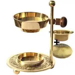 Weihrauchbrenner myZirbe verstellbar Gold Messing