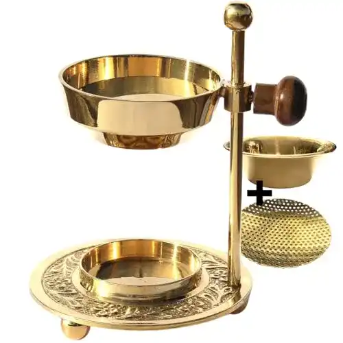 Weihrauchbrenner myZirbe verstellbar Gold Messing