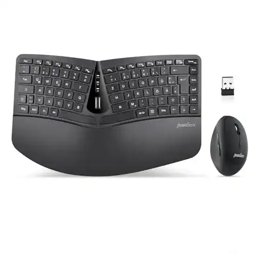 Ergonomische Tastatur kabellos Perixx Periduo-606, Ergonomisch