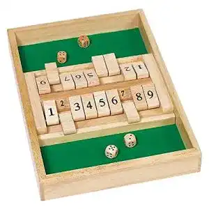 Shut the Box goki 56897 Doppelspiel