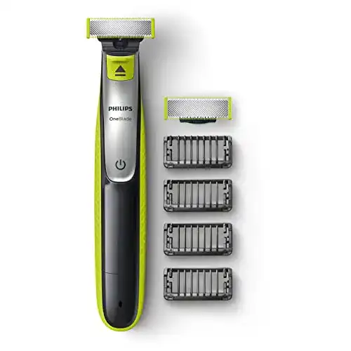 3-Tage-Bart-Rasierer Philips Oneblade, 4 Trimmeraufsätze