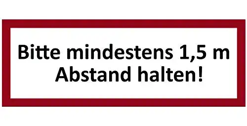 Abstand-halten-Aufkleber mediLabel 10 Aufkleber