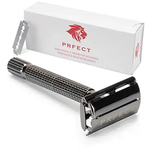 Rasierhobel Frauen PRFECT Safety Razor mit Butterfly Öffnung