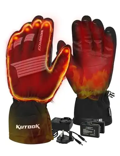 Beheizbare Handschuhe KUTOOK Ziegenleder Wasserdicht