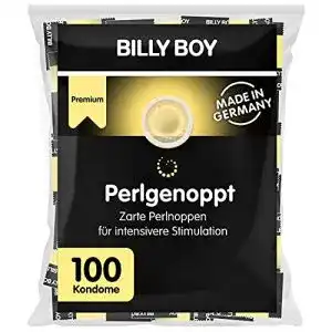 Kondome mit Noppen Billy Boy Perlgenoppt, Transparent, 100er