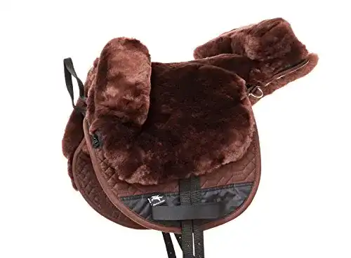 Baumloser Sattel Engel Reitsport Lammfell Fellsattel FELLSA-R2-MOC