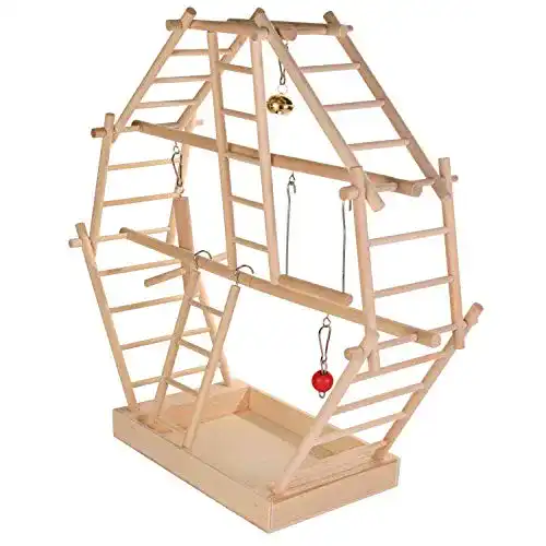 Vogelspielplatz TRIXIE 5659 Holz-Leiterspielplatz, 44×44×16 cm