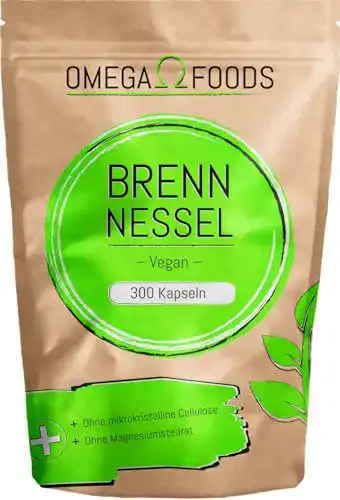 Brennnesselwurzel OMEGA FOODS Brennnessel Kapseln 300 Kaps.