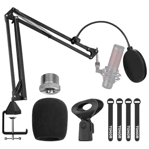 Die beste Mikrofonarm TONOR Mikrofon Ständer, einstellbarer, Popschutz 2026 Test Bestseller Mikrofonarm TONOR Mikrofon Ständer, einstellbarer, Popschutz