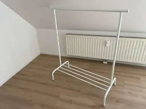 Kleiderständer Ikea RIGGA Garderobenständer, weiß, Metall