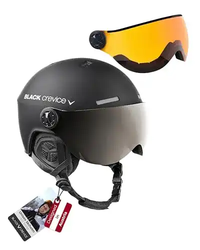 Black-Crevice-Skihelm Black Crevice Skihelm mit Visier