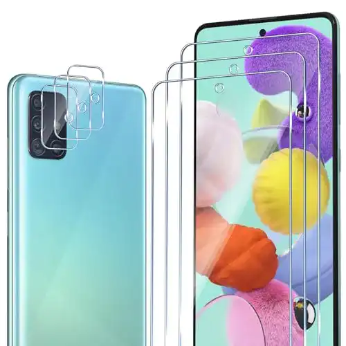 Samsung-Galaxy-A51-Panzerglas ELYCO, 3 Stück Panzerglas