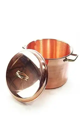 Kupfertopf Copper Garden mit Deckel + Griffen aus Messing 8 L
