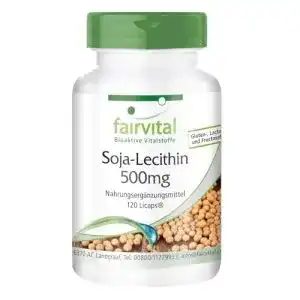 Lecithin-Kapseln fairvital Soja Lecithin 500mg, 120 LiCaps®