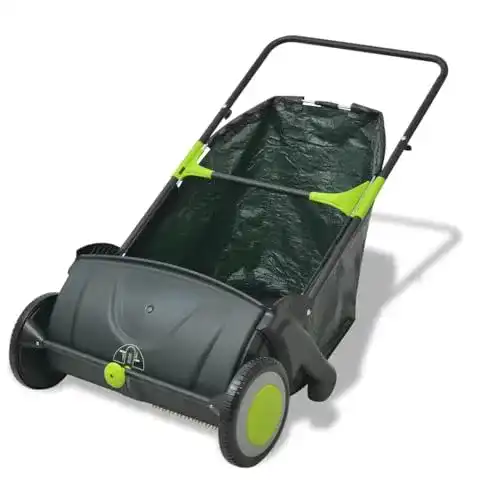 Laubsammler vidaXL Kehrmaschine Rasenkehrer 103 L