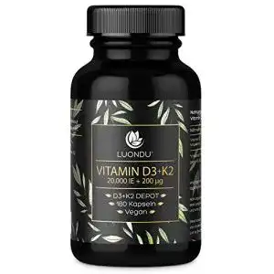 Vitamin-D-Präparate Luondu Vitamin D3 20.000 I.E + Vitamin K2