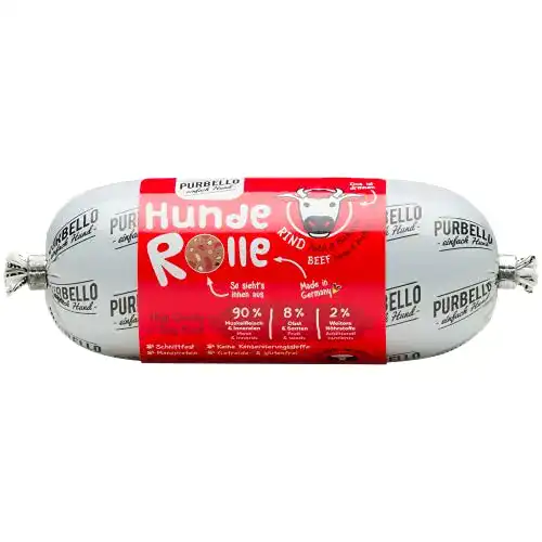 Purbello-Hundewurst PURBELLO Hunde-Rolle Rind mit Äpfeln