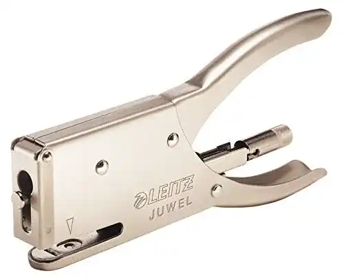 Heftzange Leitz Juwel, für 12 Blatt, Ergonomisches Design, Metall