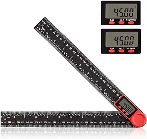 Winkelmesser Aweohtle 2 in 1 Digitales 360° Multi Winkel Lineal