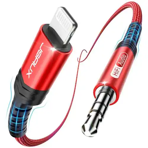 Lightning auf Klinke JSAUX iPhone AUX Kabel Auto Audio 1,8M