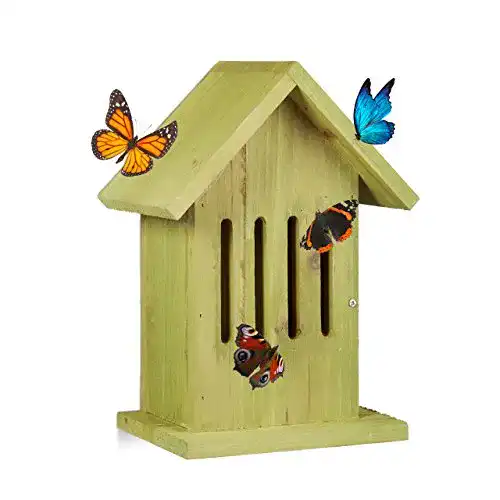 Schmetterlingshaus Relaxdays hängend, Insektenhotel