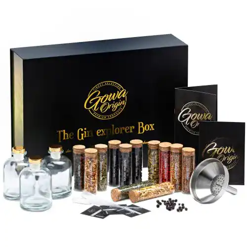 Gin-Set GOWA ORIGIN Exklusives DIY Gin Set, 140-seitige Gin Bibel