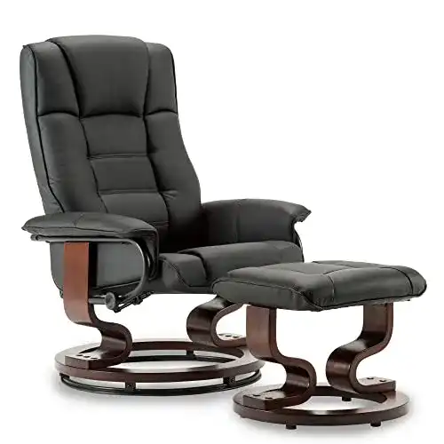Relaxsessel mit Hocker M MCombo, 360°drehbar mit Liegefunktion