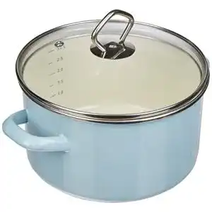 Krüger Töpfe Krüger KRÜGER Fleischtopf Sylt 20 cm, Emaille, blau
