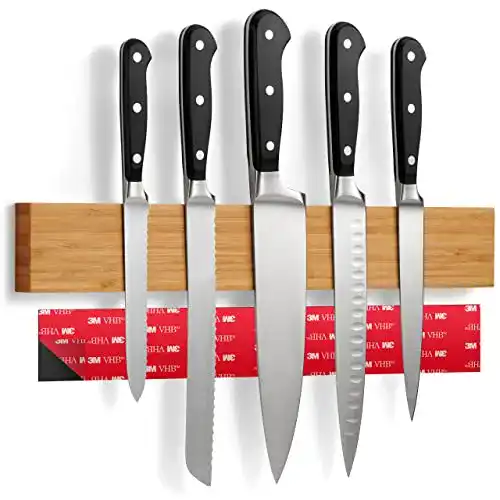Magnetleiste LARHN Messerhalter Holz inkl. Optionales Klebeband