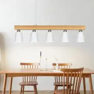 Pendelleuchte ZMH Holz Hängelampe Esstisch 100CM Rustikal