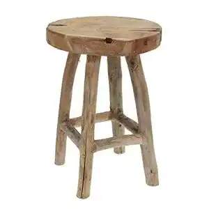Holzhocker Spetebo Massiver Teak Holz Hocker 42 cm Massivholz